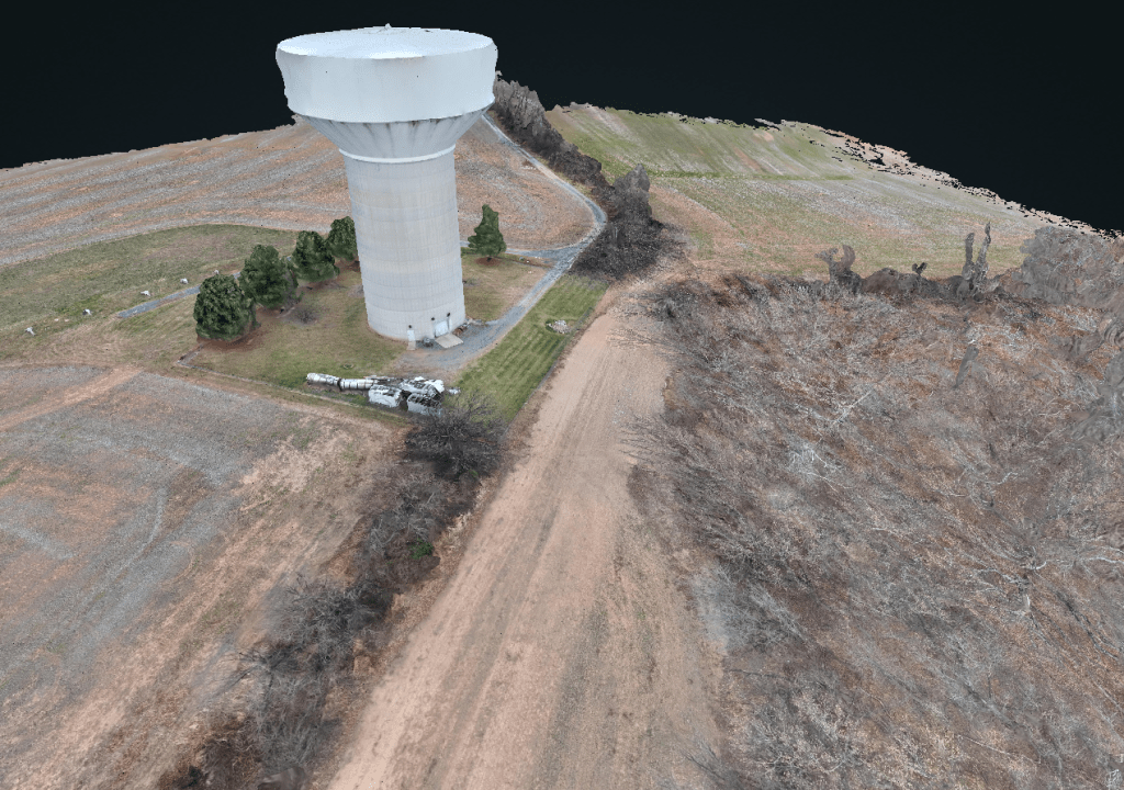 3D modeling & digital twins created from drone photogrammetry showing a measurement-ready site model